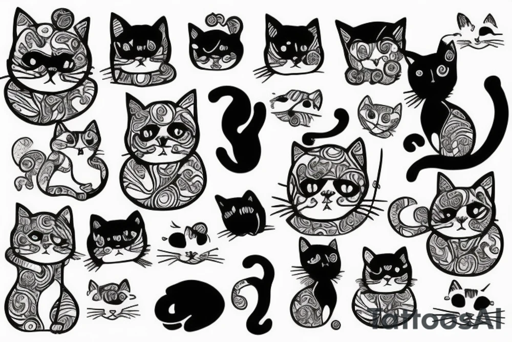 Cats reading tattoo idea