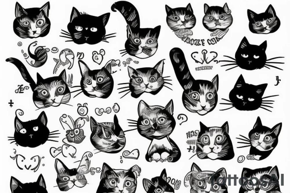 Cats reading tattoo idea
