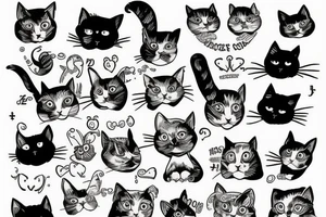 Cats reading tattoo idea