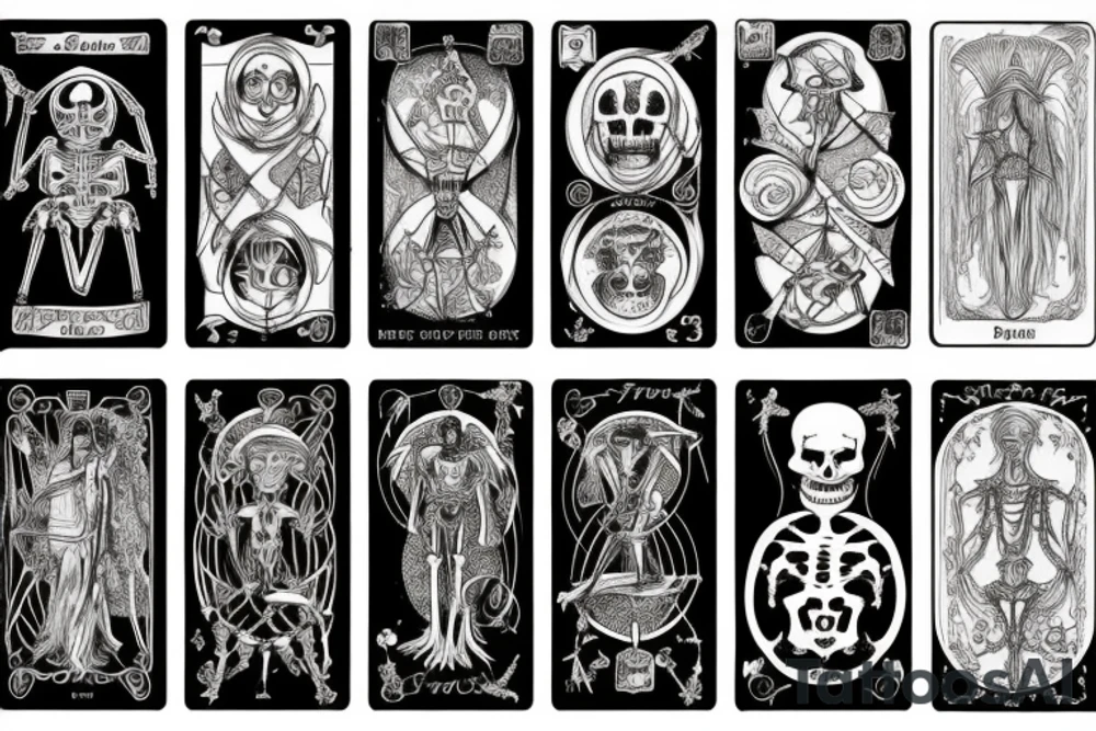 Star Tarot Card Skeleton tattoo idea