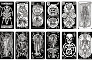 Star Tarot Card Skeleton tattoo idea