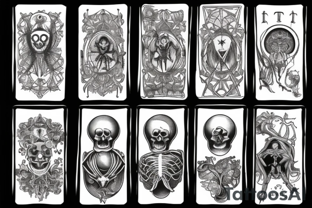 Star Tarot Card Skeleton tattoo idea