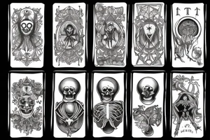 Star Tarot Card Skeleton tattoo idea