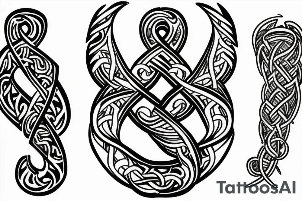 Caduceus staff with Flowers around it and an infinity symbol around it tattoo idea