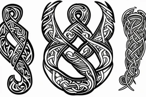 Caduceus staff with Flowers around it and an infinity symbol around it tattoo idea