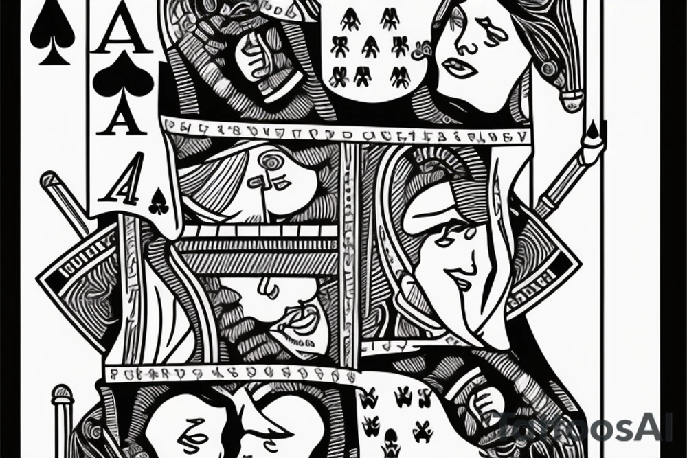 Ace of spade playing card , but without an image tattoo idea