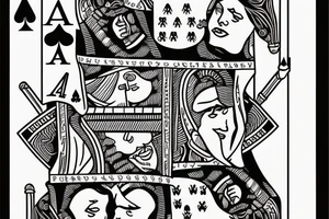 Ace of spade playing card , but without an image tattoo idea