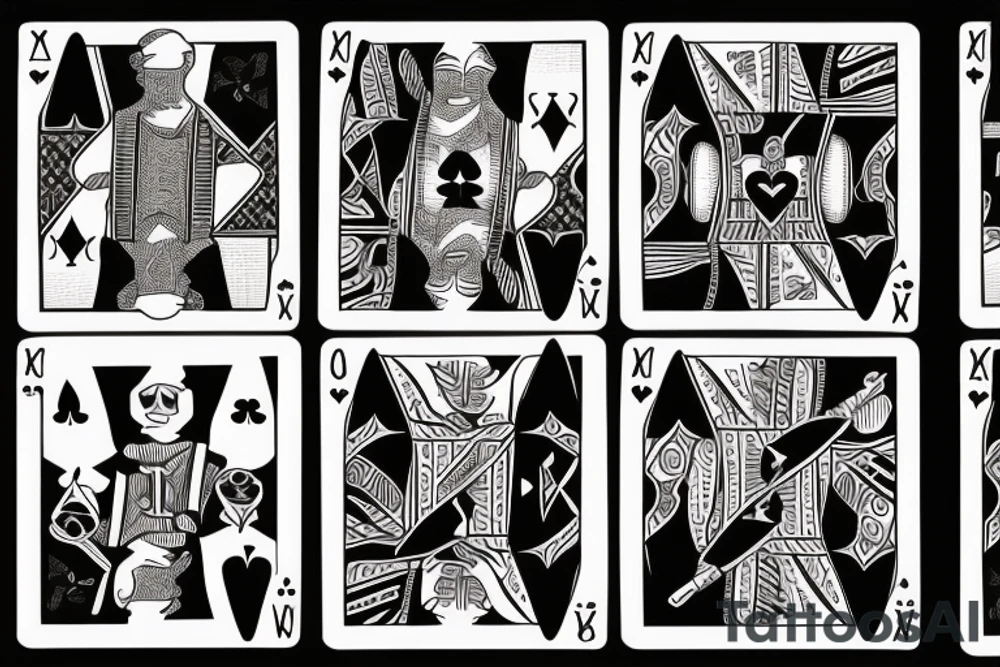 Plane Ace of spade playing card tattoo idea