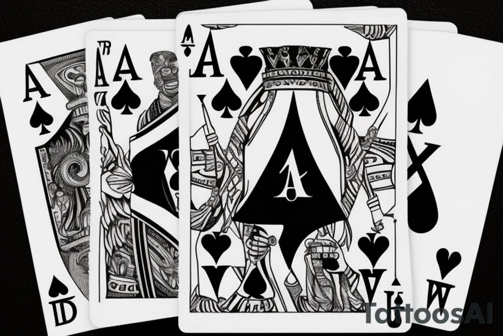Plane Ace of spade playing card tattoo idea