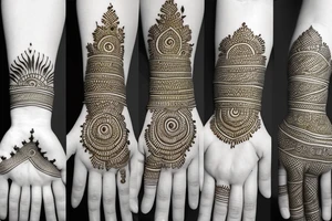 henna patterns on hand tattoo idea