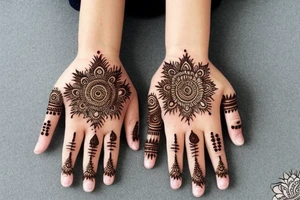 henna patterns on hand tattoo idea