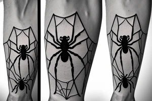 Big spider with a lightbulb as an abdomen tattoo idea