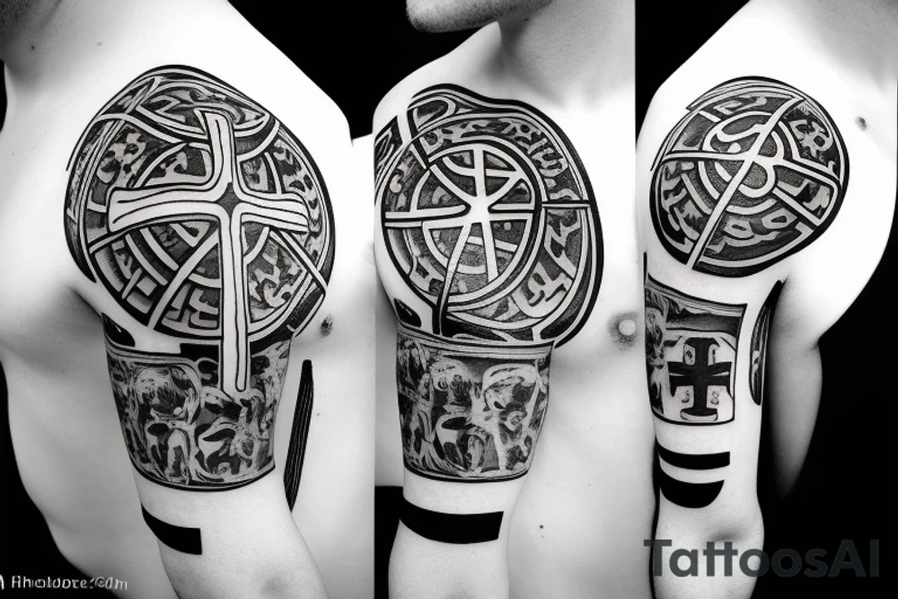 a catholic cross tattoo idea
