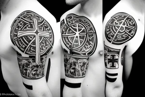 a catholic cross tattoo idea
