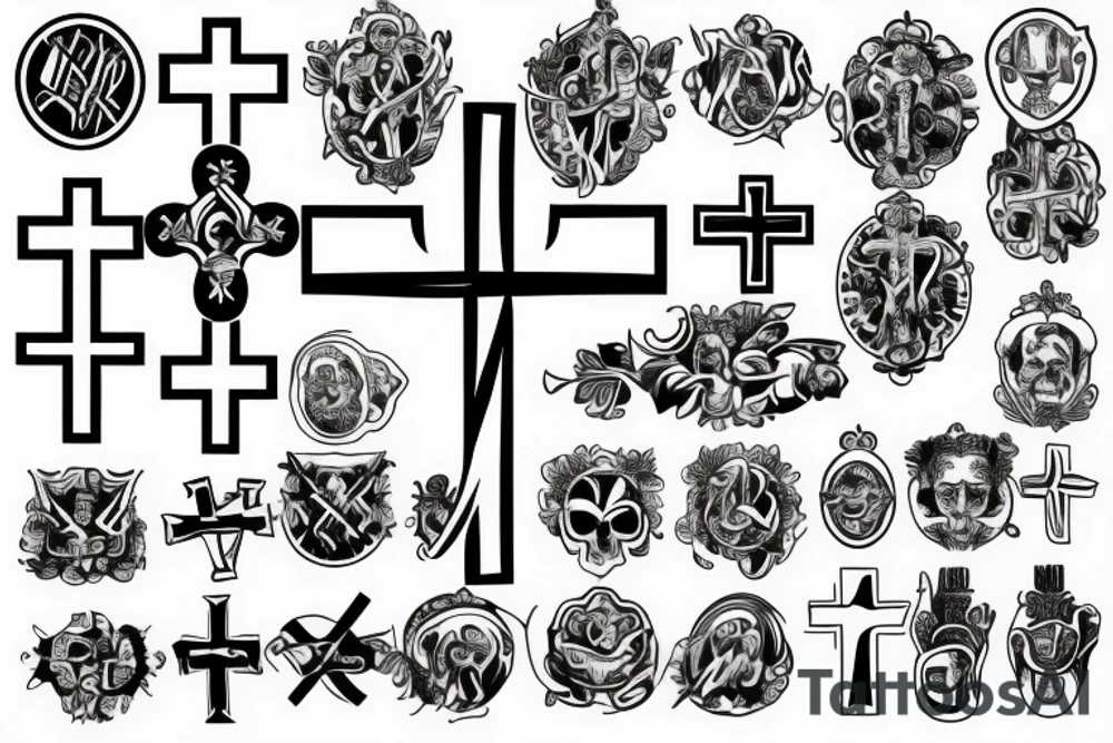 a catholic cross tattoo idea