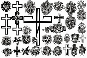 a catholic cross tattoo idea