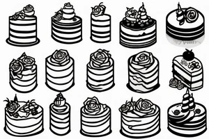 slice of cake tattoo idea