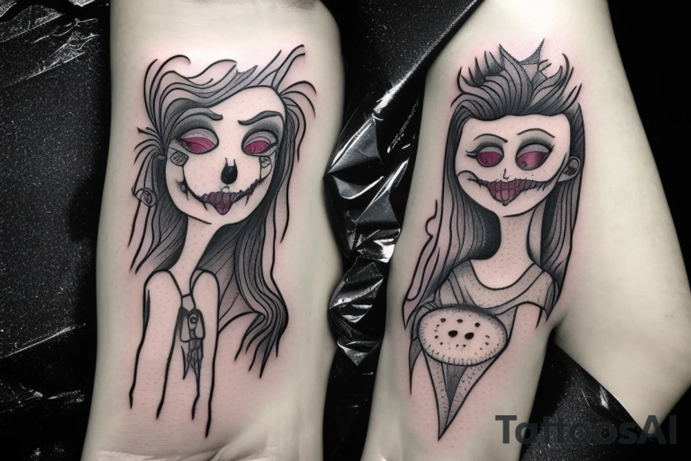 Tim burton movie characters tattoo idea