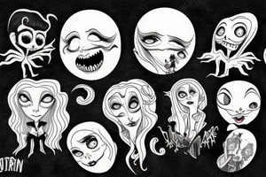 Tim burton movie characters tattoo idea