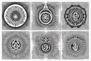 Seven chakras tattoo idea