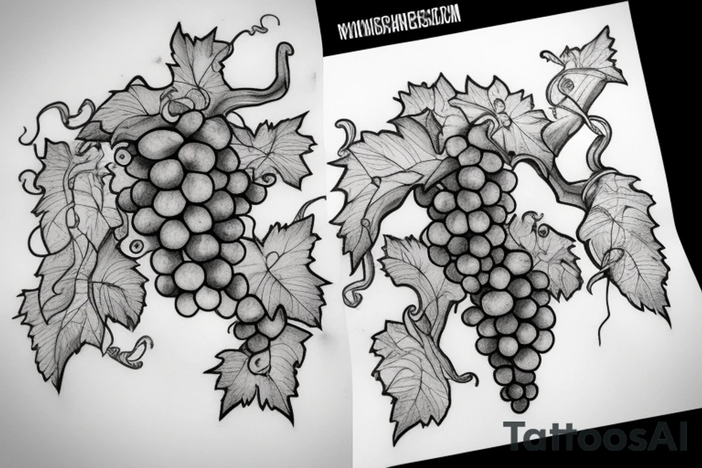 Roman Numeral 7 with grape vine tattoo idea