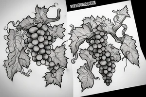 Roman Numeral 7 with grape vine tattoo idea