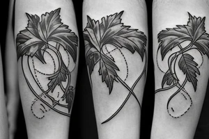 Roman Numeral 7 with grape vine tattoo idea