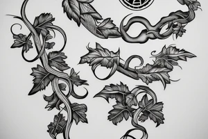 Roman Numeral 7 with grape vine tattoo idea