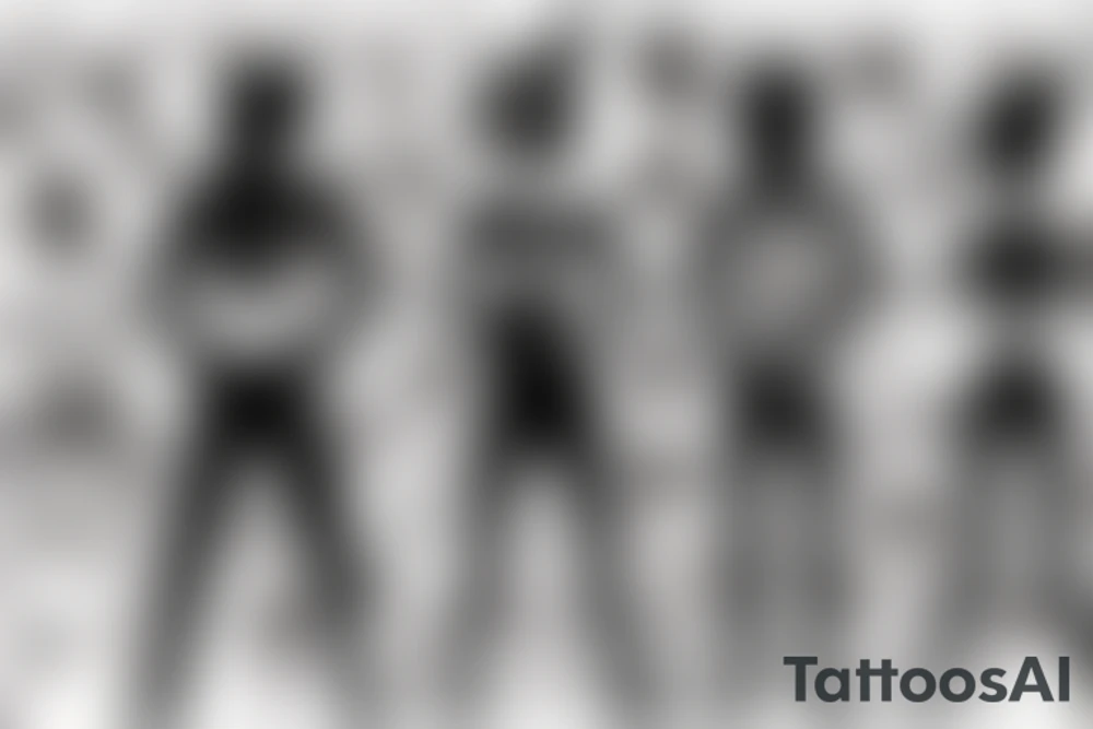 3 friends jumping from building to building tattoo idea