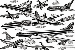 airplane from texas to georgia tattoo idea