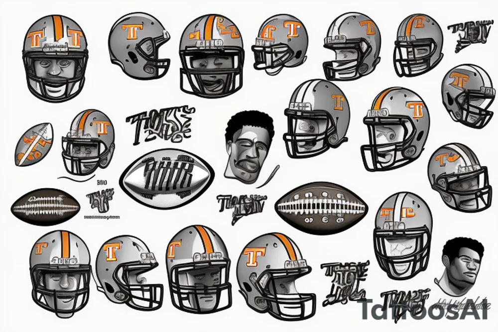 Tennessee god football tattoo idea