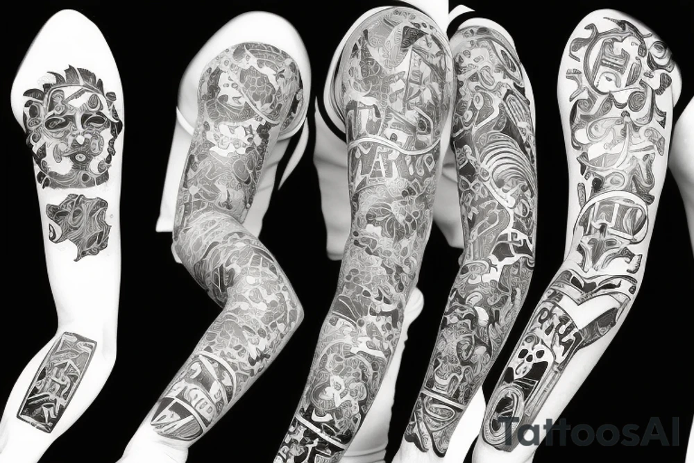 Stylized name Hugh tattoo idea