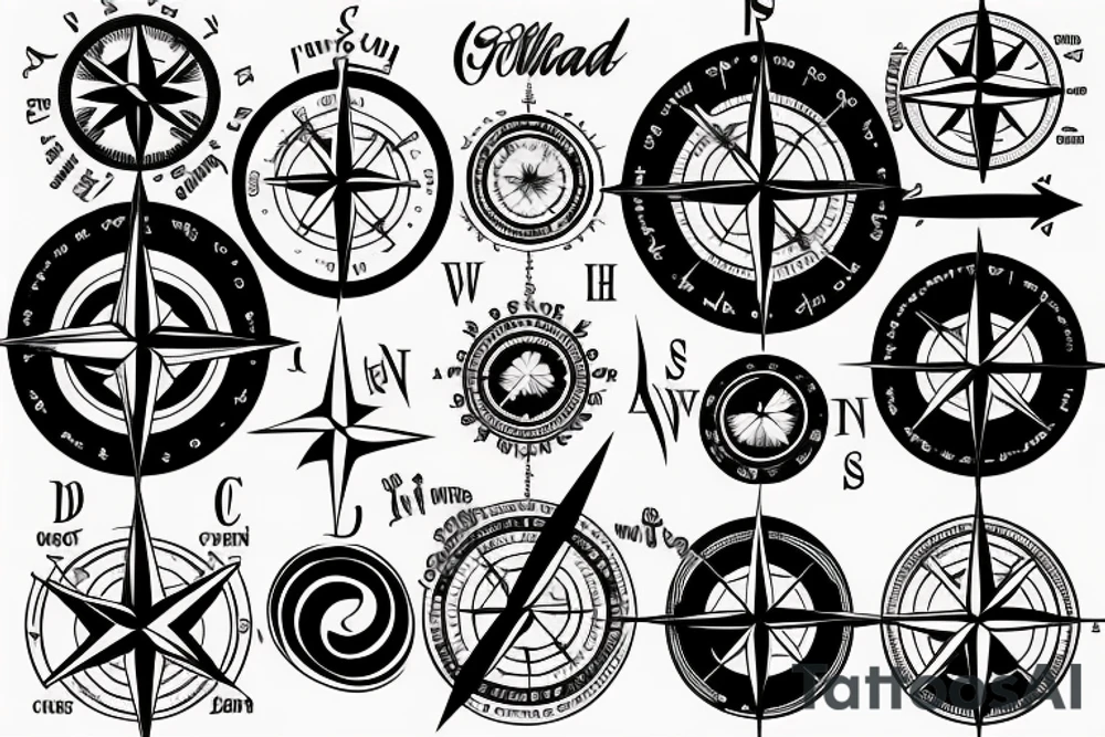 God's compass tattoo idea