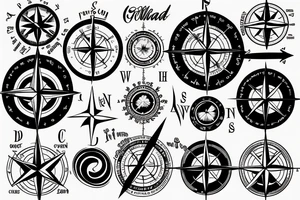 God's compass tattoo idea