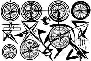 God's compass tattoo idea