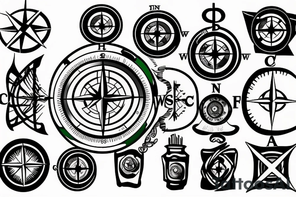 God's compass tattoo idea