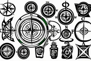 God's compass tattoo idea