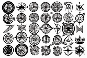 Indian God's compass tattoo idea
