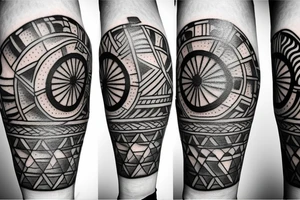 Indian God's compass tattoo idea