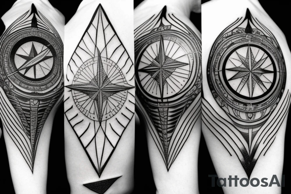 Indian God's compass tattoo idea