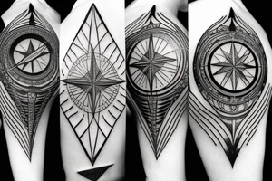 Indian God's compass tattoo idea