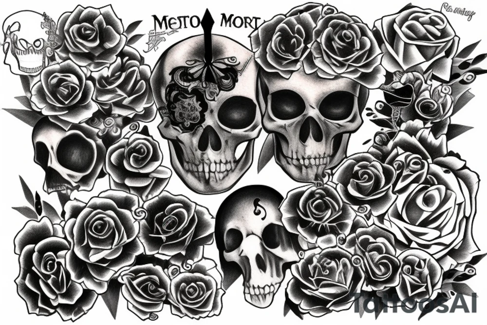words; memento mori tattoo idea