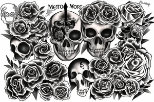 words; memento mori tattoo idea