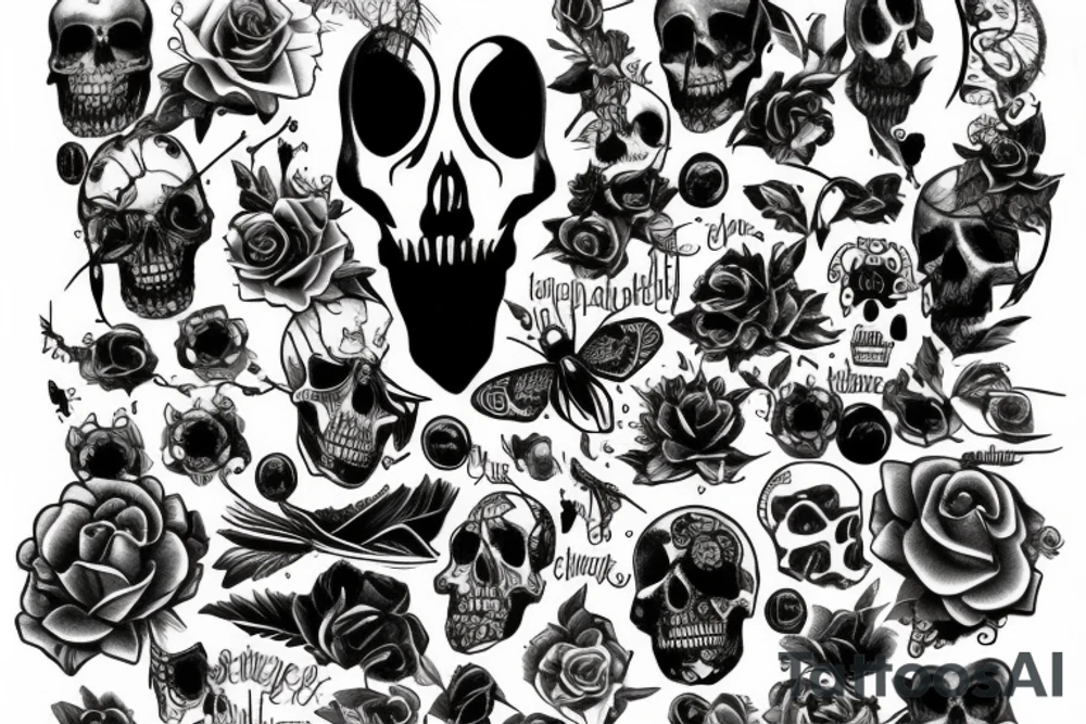 words; memento mori tattoo idea