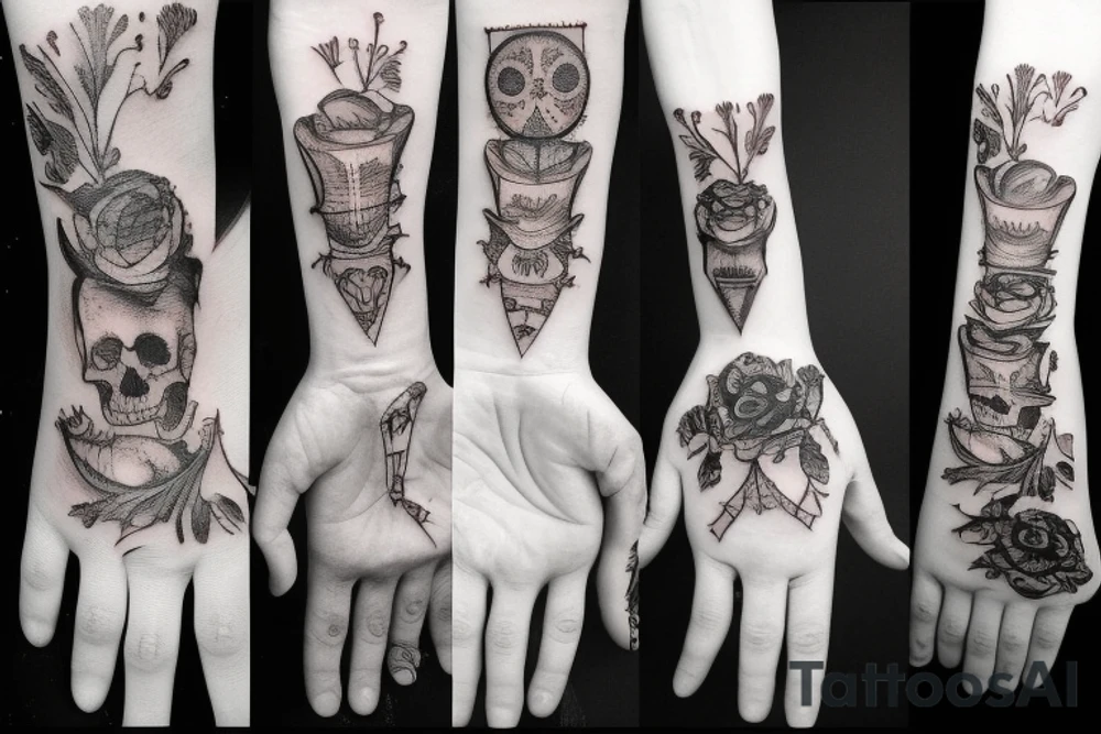 words; memento mori hand tattoo tattoo idea