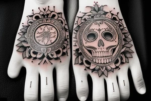 words; memento mori hand tattoo tattoo idea