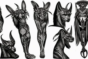 Anubis men tattoo idea