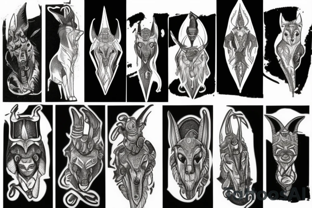 Anubis men tattoo idea