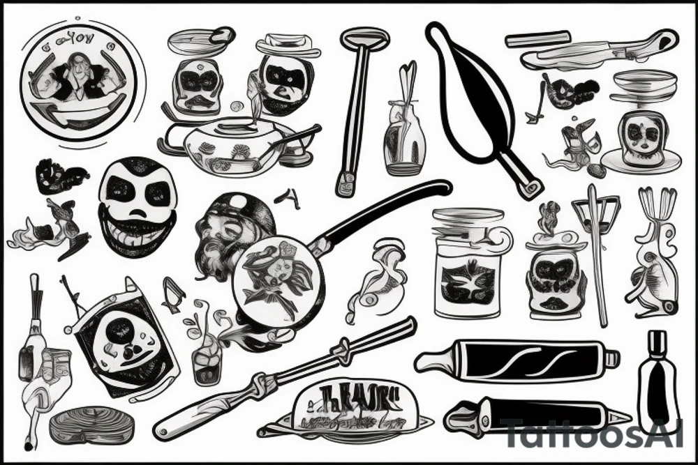 frying pan tattoo idea
