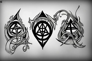the deathly hallows, three versions for brothers tattoo idea